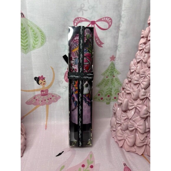 Ed Hardy Pink Leopard Umbrella - Picture 2 of 4
